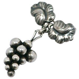 Georg Jensen Moonlight grape Brooch grapes #217A Silver925 9.7g unisex